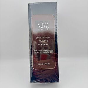 Nova Hair Dark Brown Dye Shampoo 6.76 fl oz (200 mL)